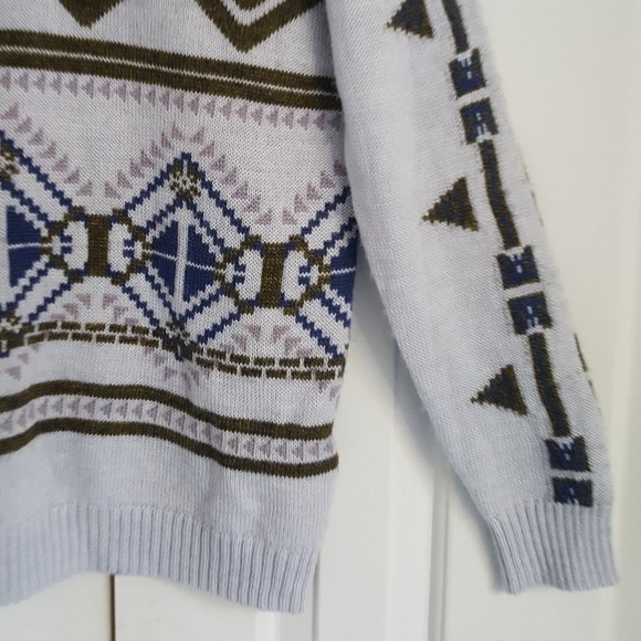 J.Crew | Aztec Blue-Grey Sweater - Picture 4 of 6